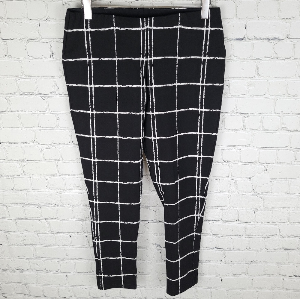 NYGARD | Luxe Slims windowpane plaid stretch cropped legging pants